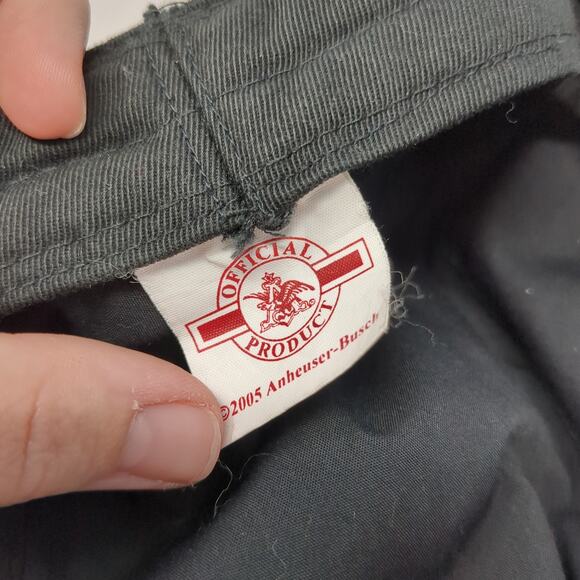 Anheuser-Busch Budweiser Flat Cap Black One Size Solid Embroidered - Picture 9 of 10
